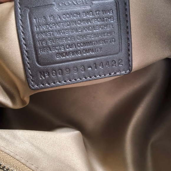 Coach Brown Penelope Satchel - COA - Dust Bag - Pebbled Leather Signature Canvas - Picture 4 of 10